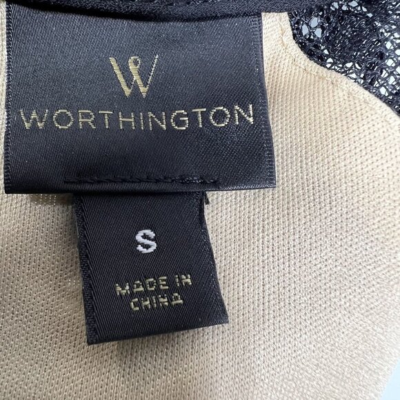 Worthington Womens S Black Lace Bodice Cap Sleeve Wide Leg Jumpsuit Stretchy - Picture 14 of 16